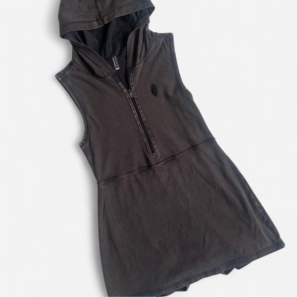 Free People Pants - FP Movement Free People Brown Hot Shot Hooded Skortsie Romper Onesie Sz S